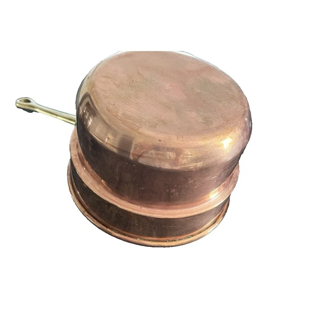 Waldow Double Boiler Copper Brass Vintage 7in UPPER POT ONLY‎